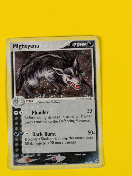 Mightyena - 18/108 - Holo Rare Power Keepers - Pokemon Card - LP