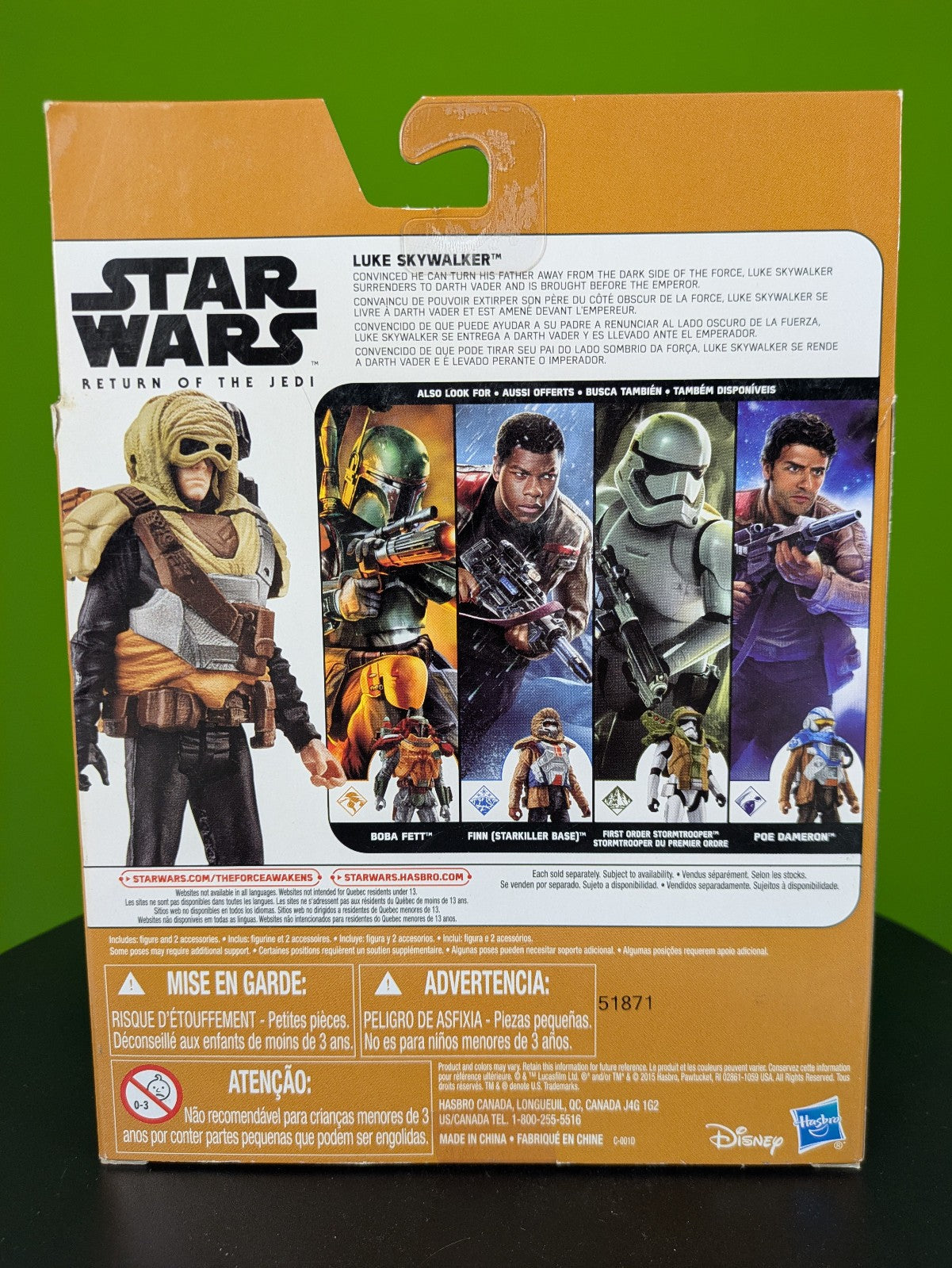 Hasbro Star Wars Return of the Jedi Luke Skywalker B3889 3.75" Figure NIB