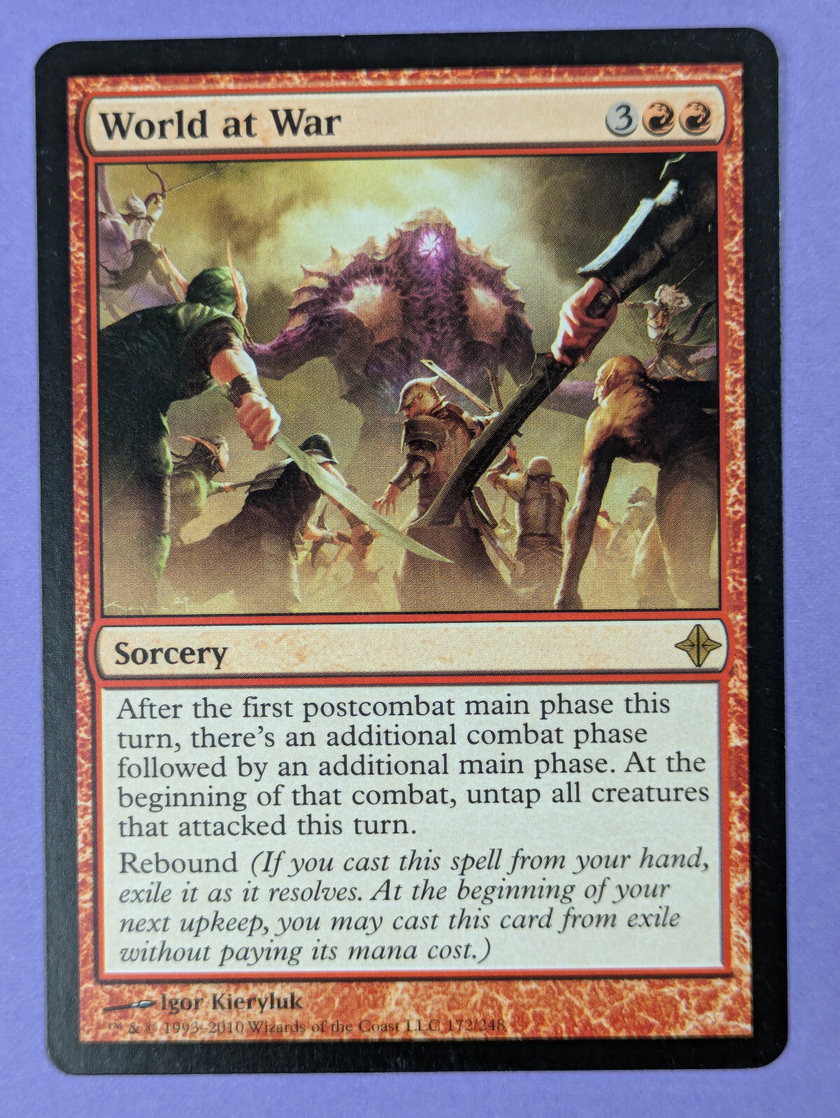 MTG Magic: Rise of the Eldrazi: World at War #172/248 Rare - NM Collector's Kingdom MTG Magic: Rise of the Eldrazi: World at War #172/248 Rare - NM Collector's Kingdom