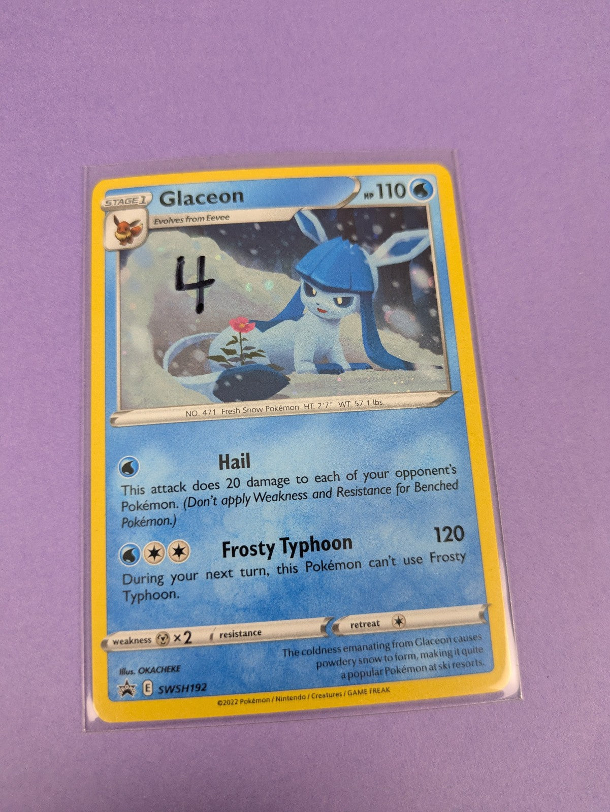 Glaceon - SWSH192 - Holo Promo Sword & Shield Promos  - Pokemon Card - LP