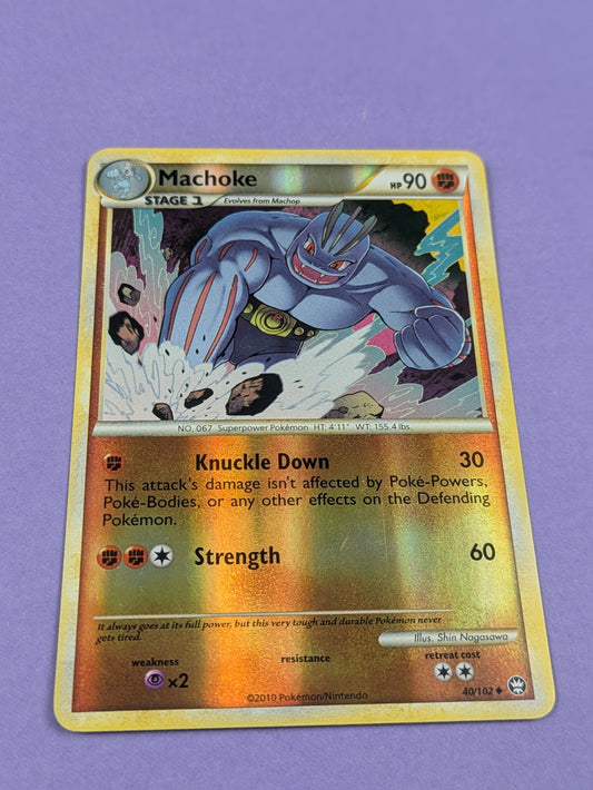 Machoke - 40/102 - Uncommon Reverse Holo Triumphant - Pokemon Card - LP