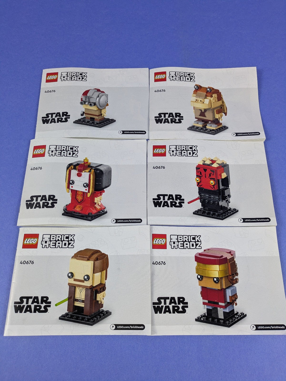 LEGO BrickHeadz Star Wars The Phantom Menace 40676 Complete Set Pre-Owned