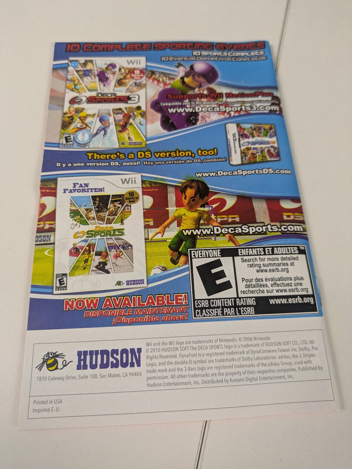 Deca Sports 2 (Nintendo Wii, 2009) CIB