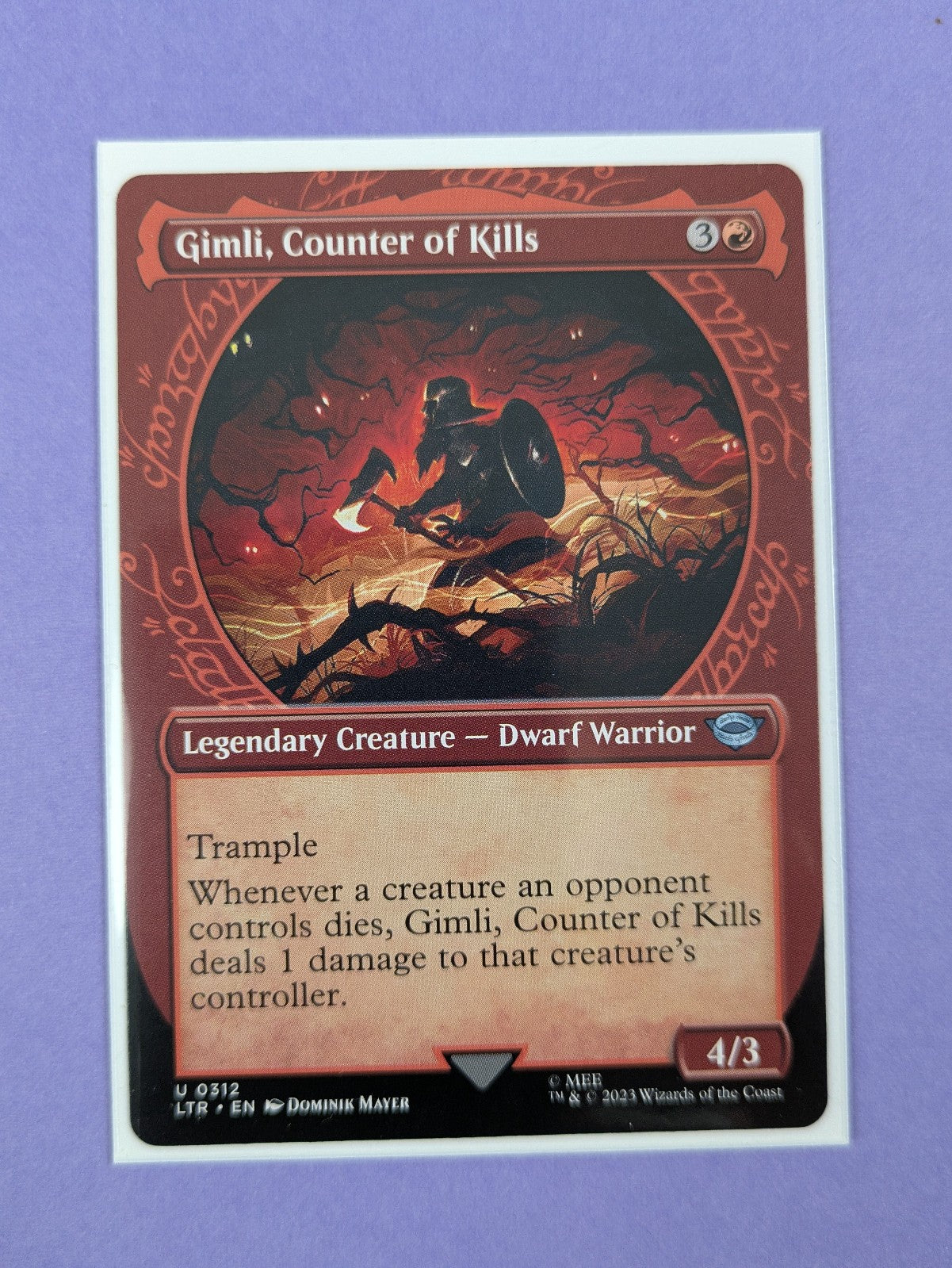 gimli mtg card MTG: The Lord of the Rings: Gimli, Counter of Kills #0312 Uncommon