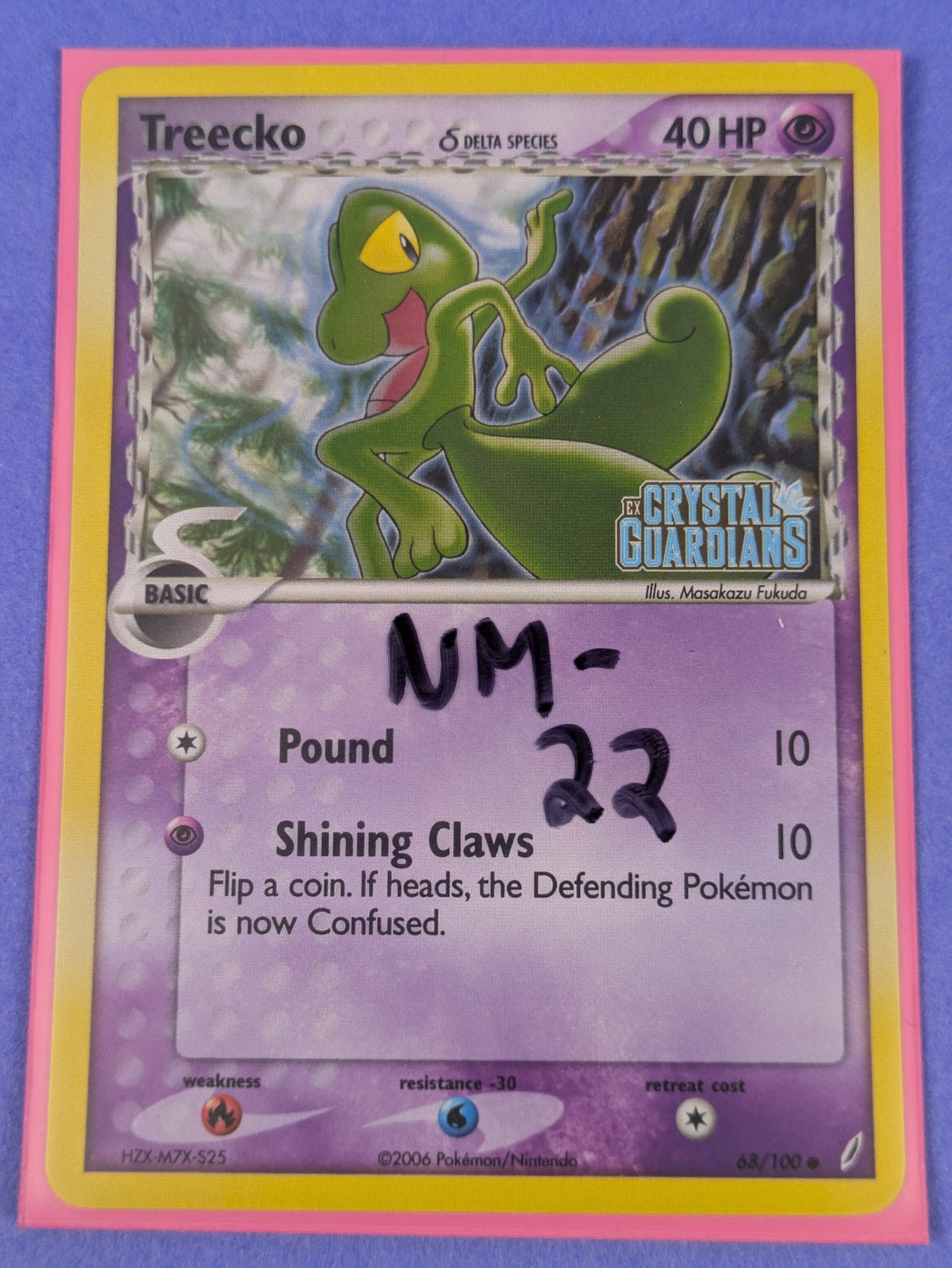 Treecko - 68/100 - Common - Reverse Holo Ex Crystal Guardians - Pokemon - NM
