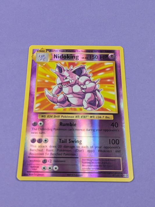 Nidoking - 45/108 - Rare Reverse Holo Evolutions - Pokemon Card - NM