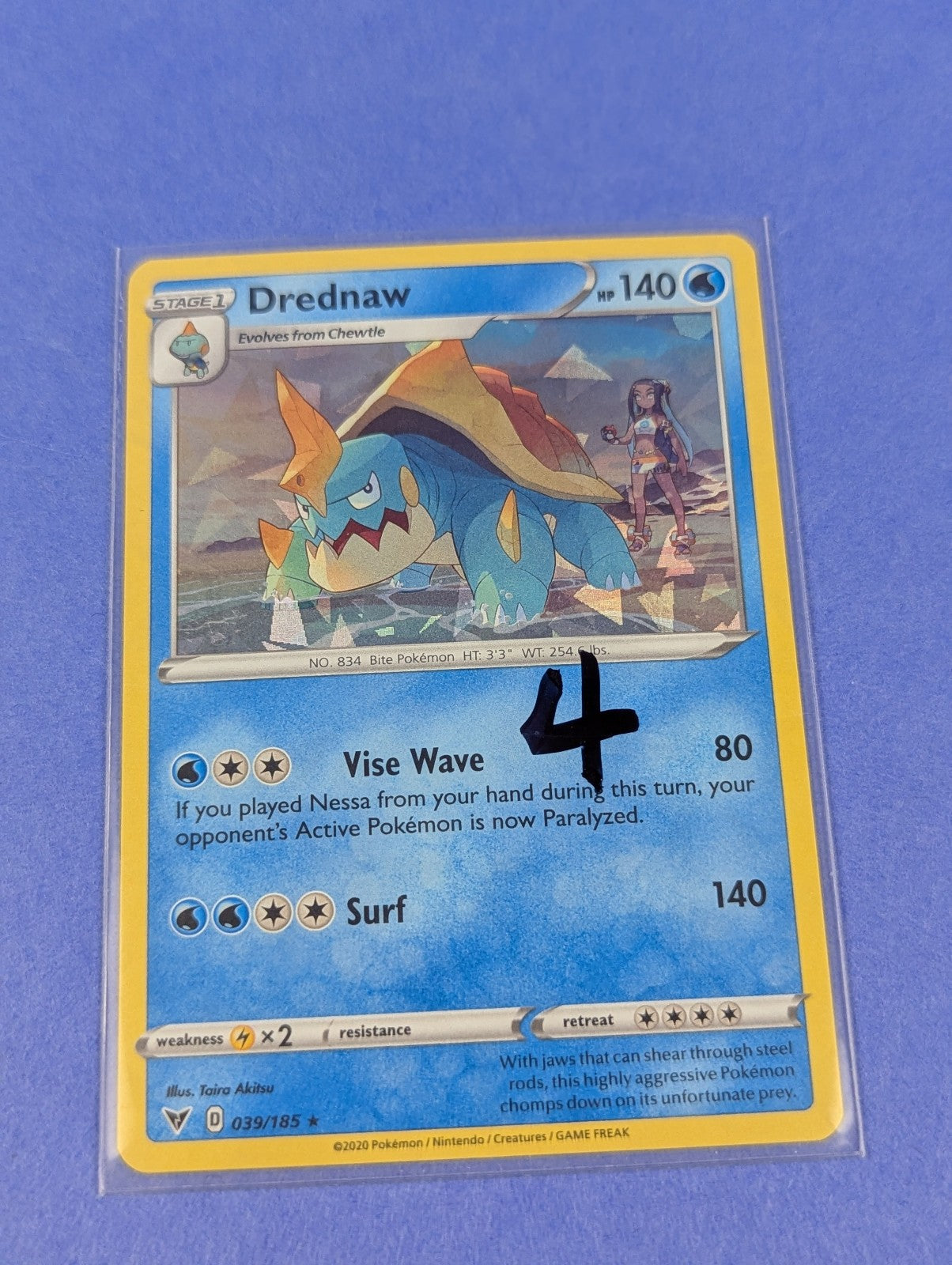 Drednaw - 039/185 - Shattered Holo Rare Sword & Shield Promo - Pokemon - NM