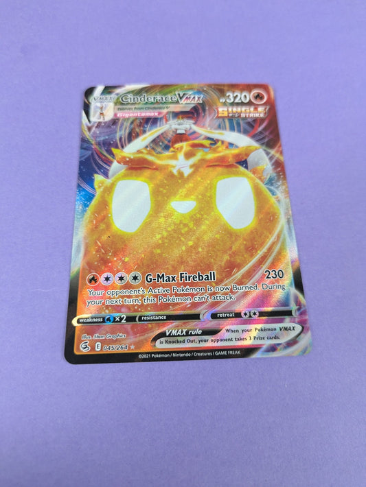 Cinderace VMAX - 045/264 - Ultra Rare Fusion Strike - Pokemon Card - NM