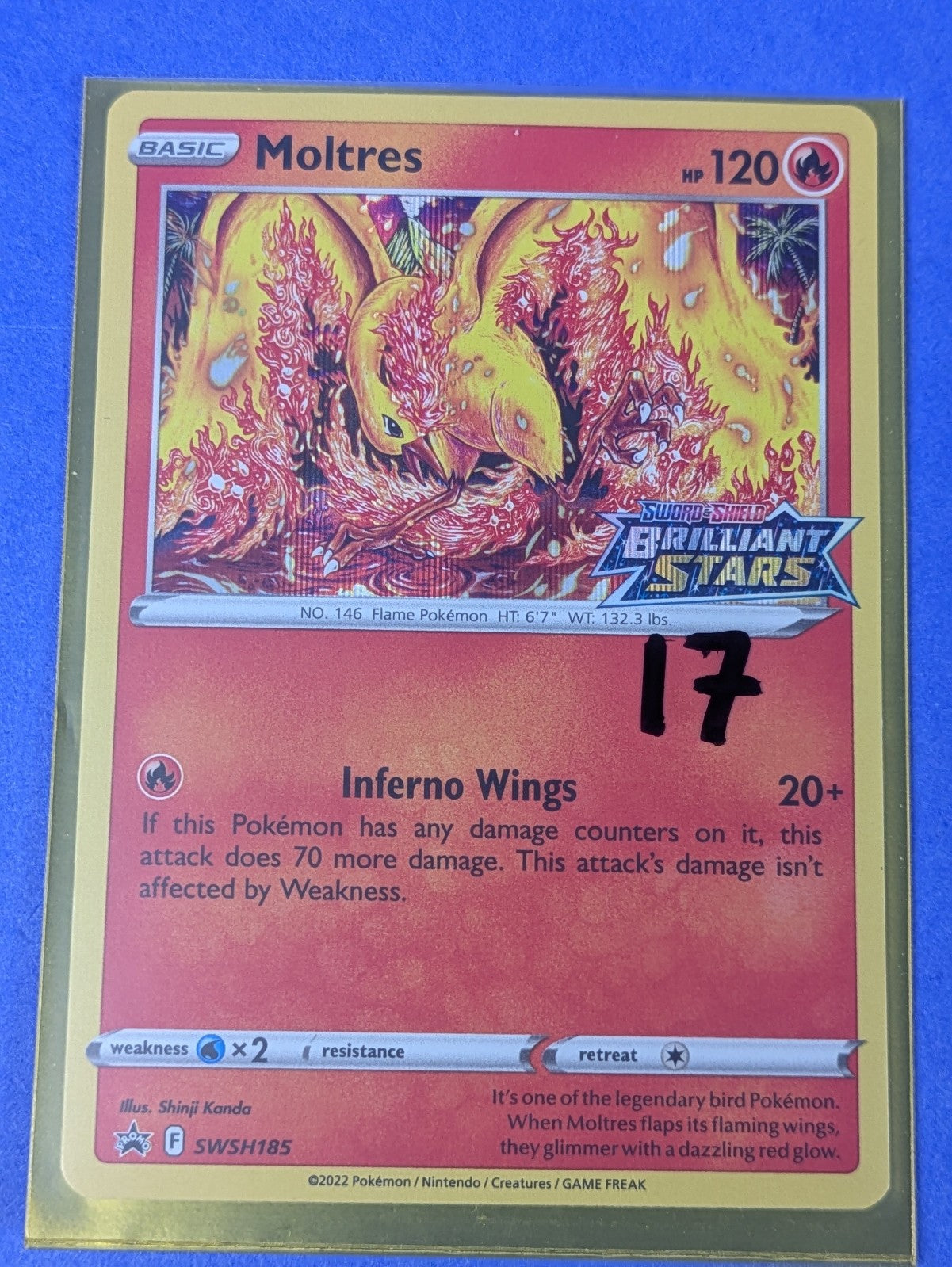 Moltres - SWSH185 - Pre-Release Promo Sword & Shield Promos - Pokemon - NM