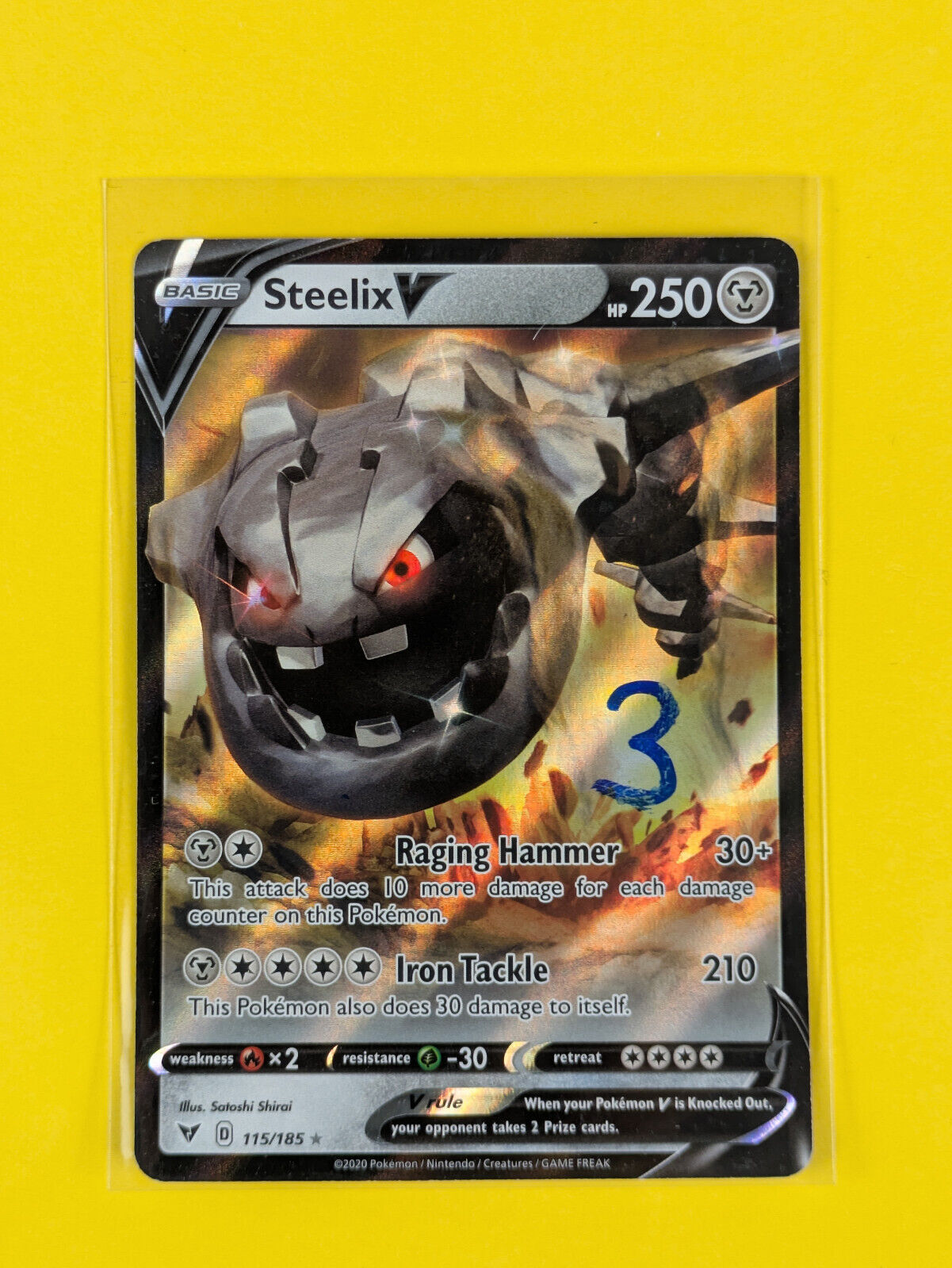Steelix V - 115/185 - Ultra Rare Vivid Voltage - Pokemon Card - NM