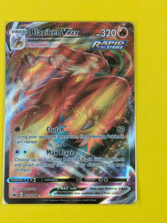 Blaziken VMAX - 021/198 - Ultra Rare Chilling Reign - Pokemon Card - NM