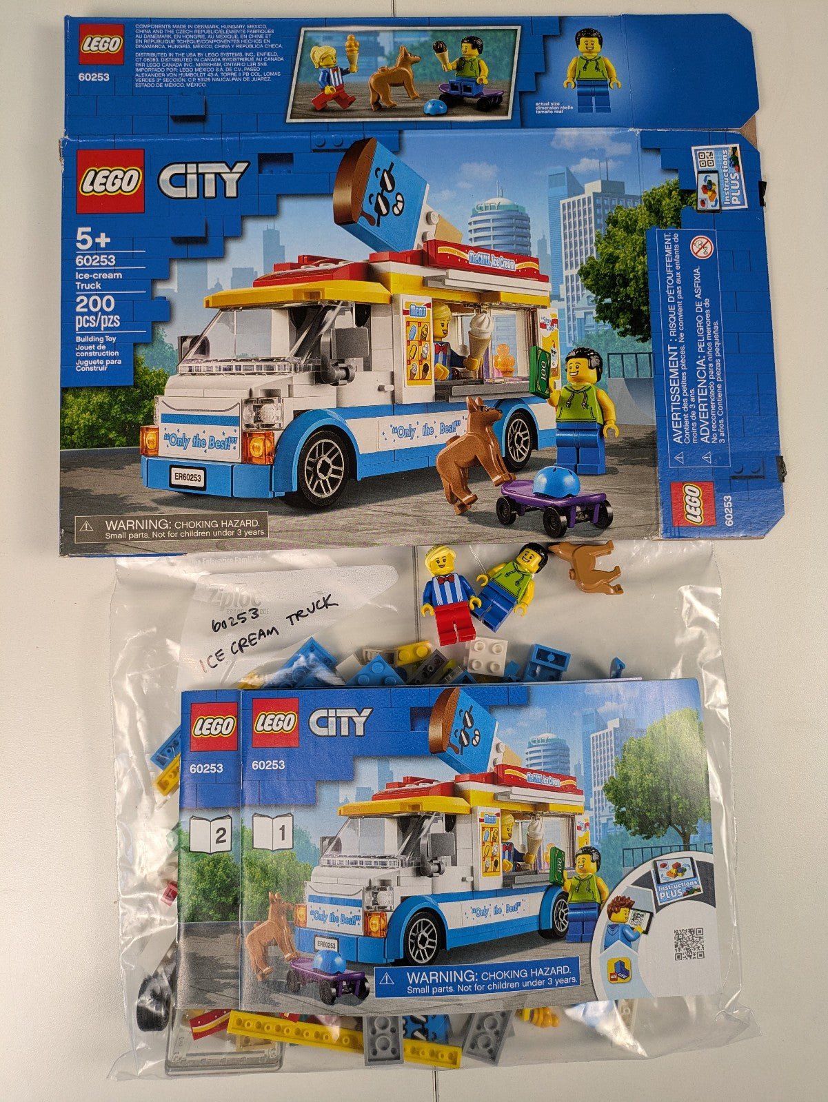 Lego Town: City: Food & Drink: Ice-cream Truck Set 60253 - Complete Set