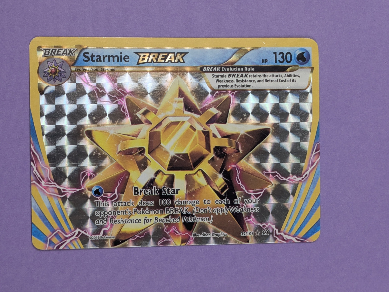Starmie BREAK - 32/108 - Break Rare XY: Evolutions - Pokemon Card - NM