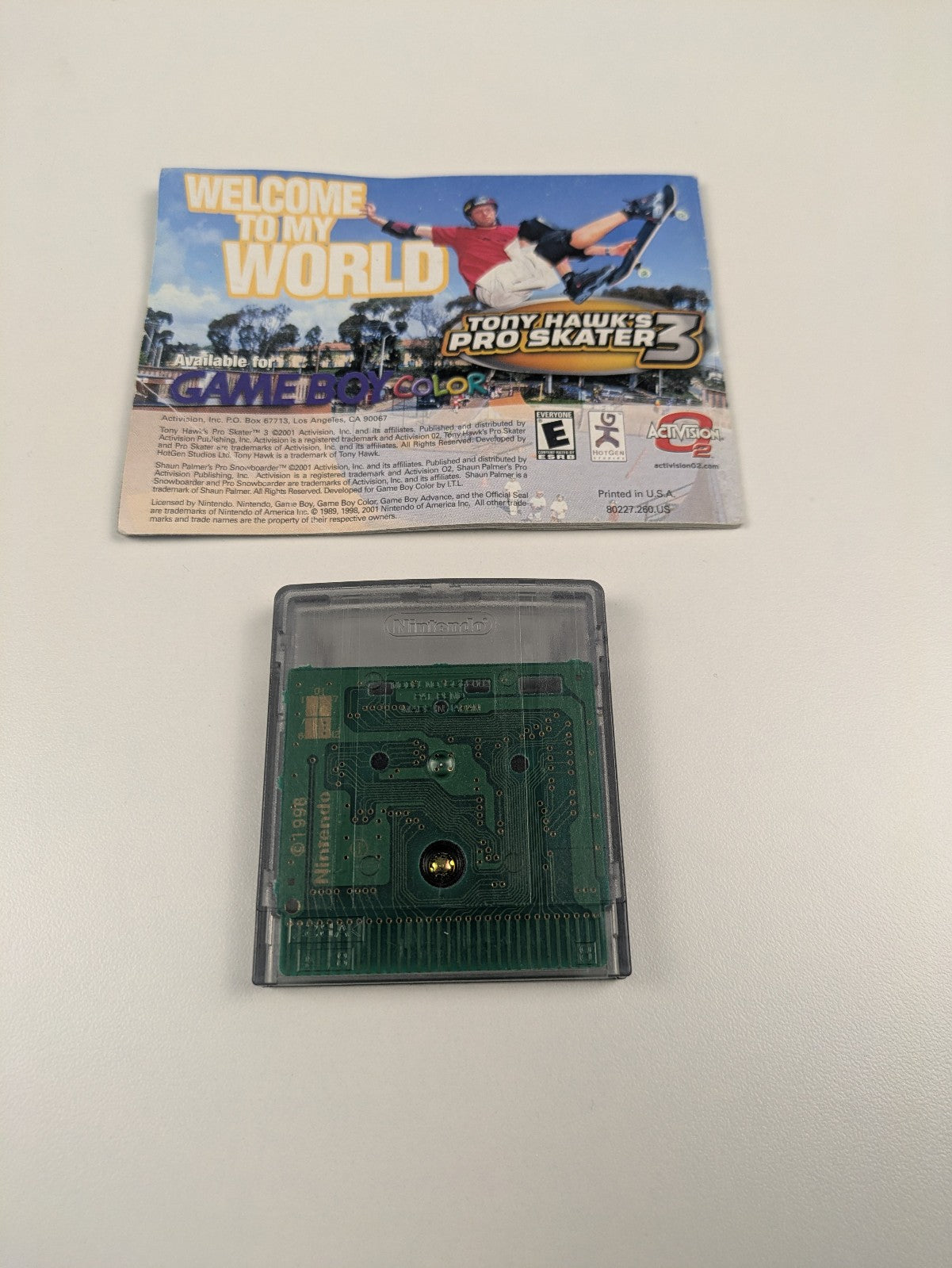 Shaun Palmer’s Pro Snowboarder (Game Boy Color, 2001) Cartridge & Manual