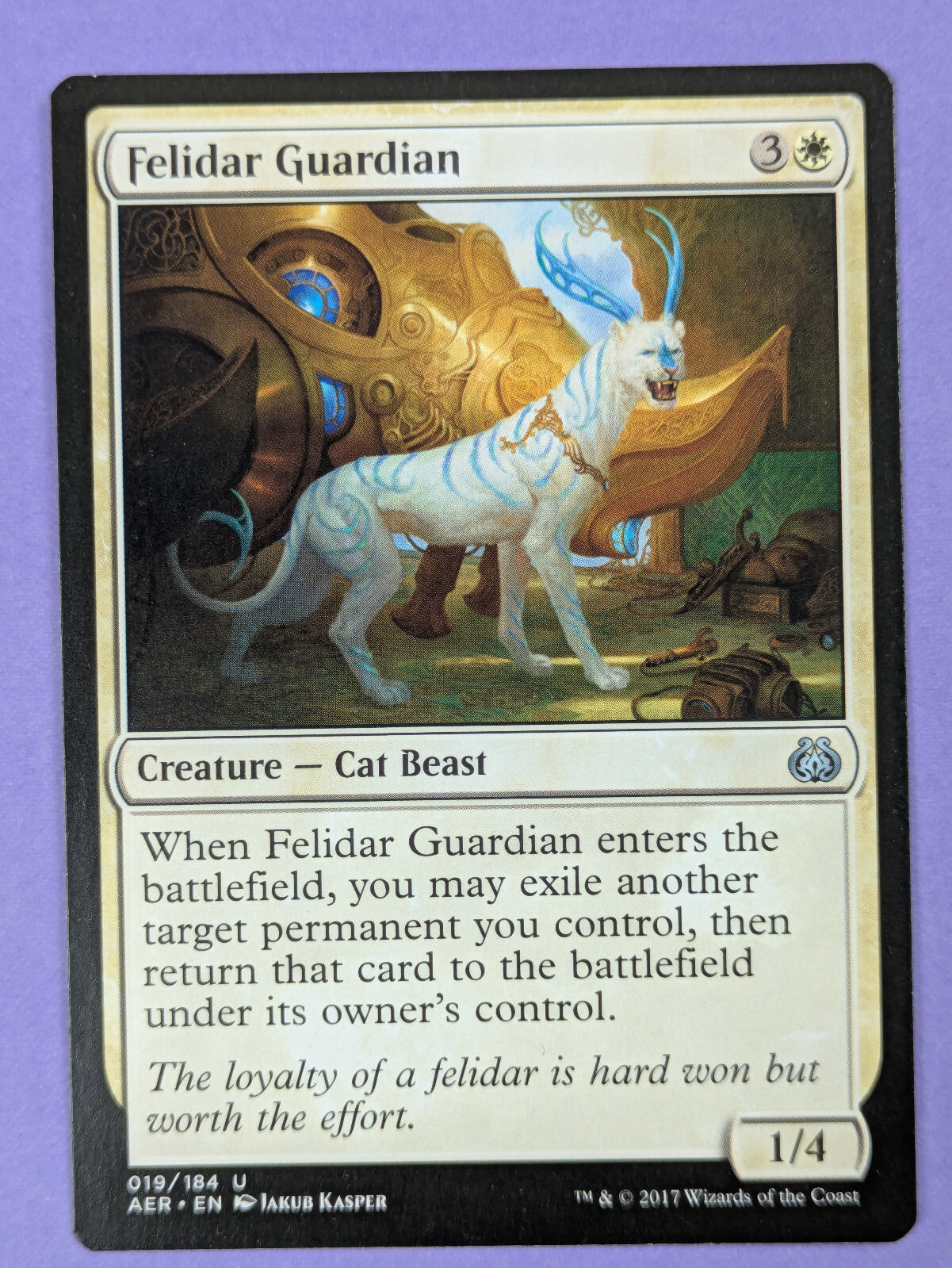 MTG Magic The Gathering: Aether Revolt: Felidar Guardian #019/184 Uncommon - NM