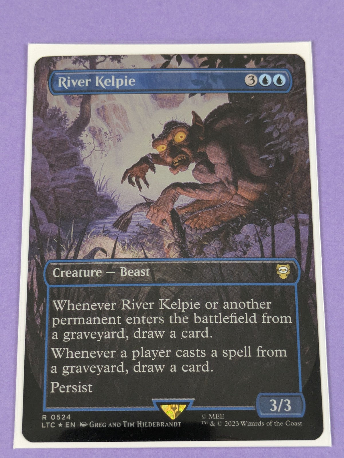 MTG: The Lord of the Rings: River Kelpie Borderless Foil #0524 Rare - NM