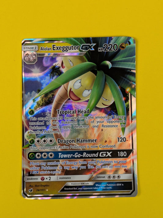 Alolan Exeggutor GX - 74/111 - Ultra Rare Crimson Invasion - Pokemon Card - NM