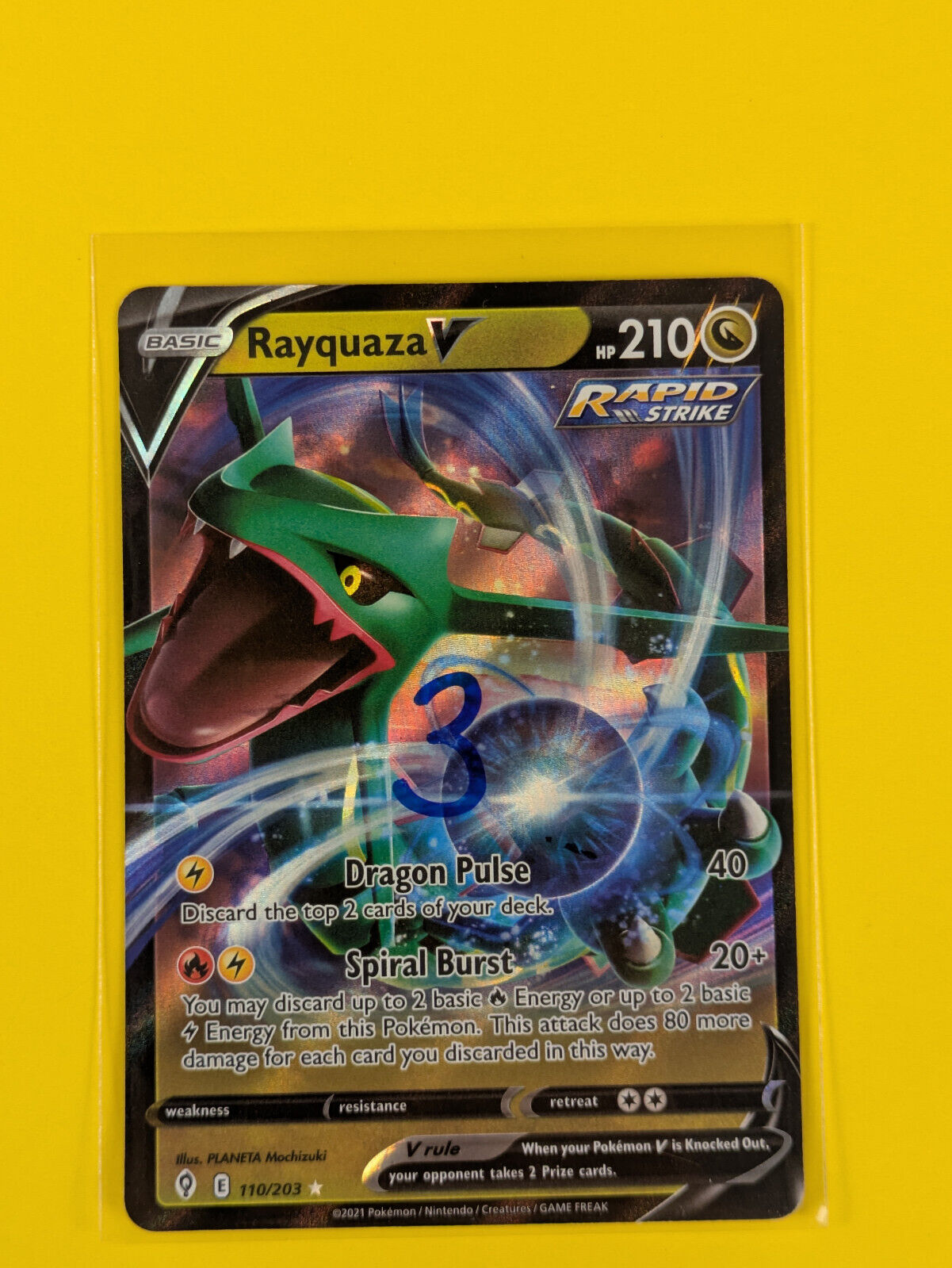Rayquaza V - 110/203 - Ultra Rare Evolving Skies - Pokemon - NM