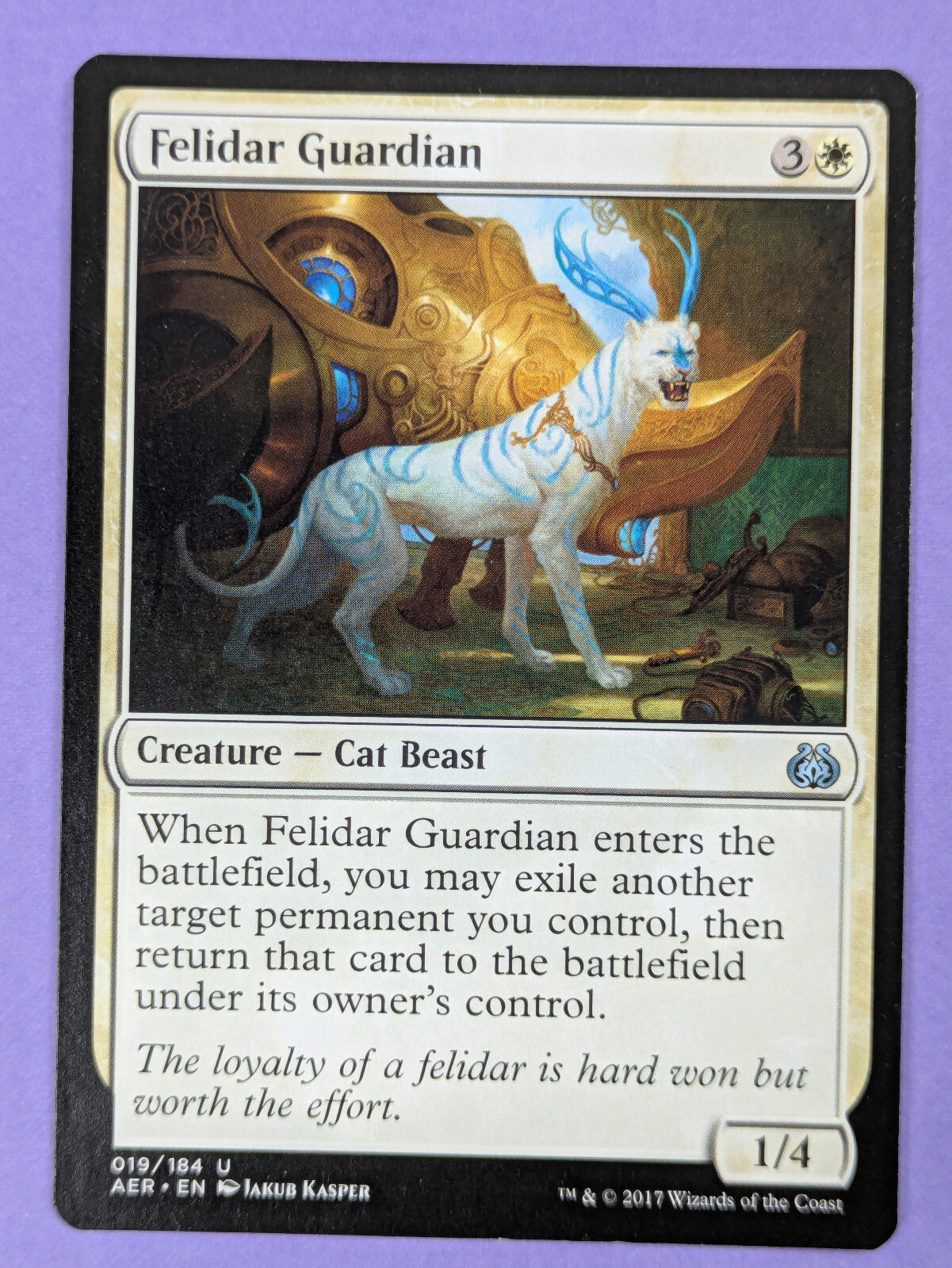 MTG Magic The Gathering: Aether Revolt: Felidar Guardian #019/184 Uncommon - NM