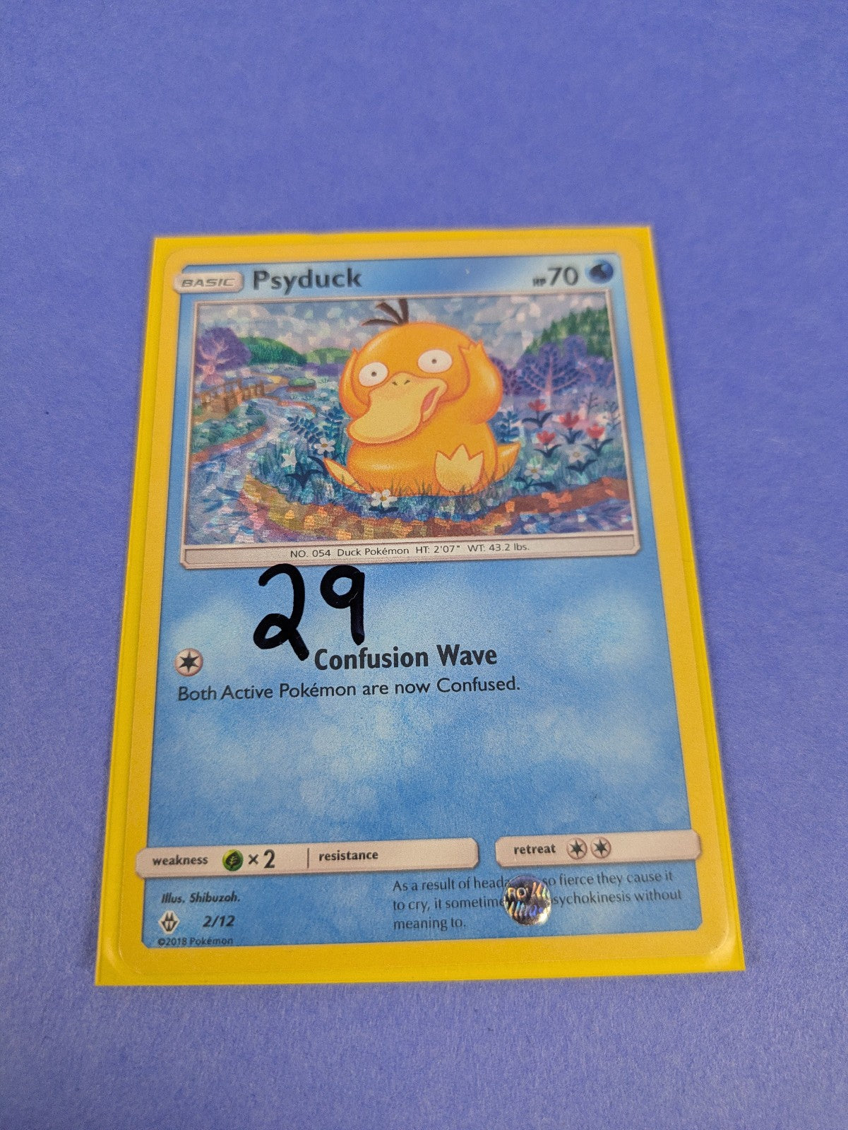 Psyduck - 2/12 - Holo Promo McDonalds 2018 - Pokemon Card - NM