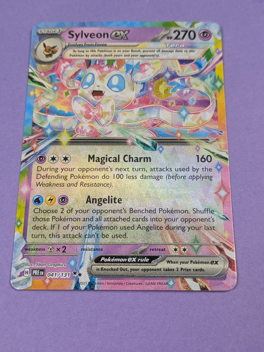 Sylveon ex - 041/131 - Double Rare Foil Prismatic Evolutions - Pokemon Card - NM