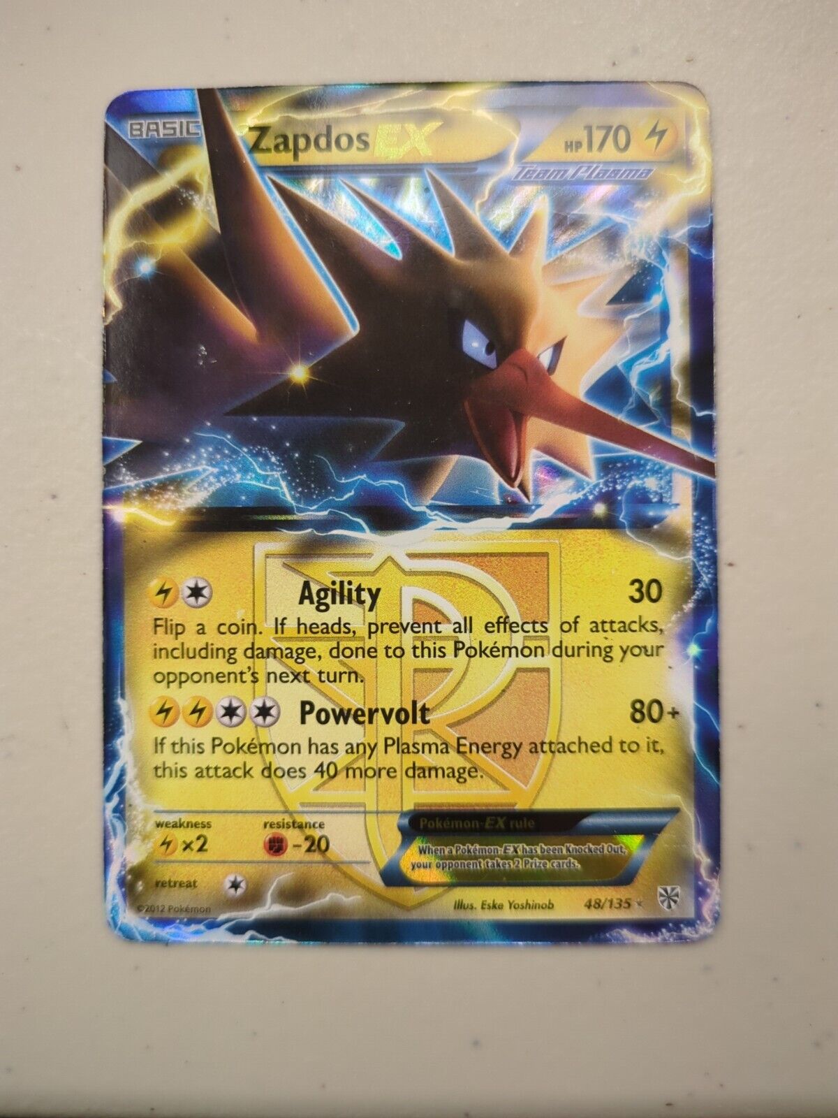 Zapdos EX - 48/135 - Ultra Rare Plasma Storm Set - Pokemon Card - NM Collector's Kingdom Zapdos EX - 48/135 - Ultra Rare Plasma Storm Set - Pokemon Card - NM Collector's Kingdom