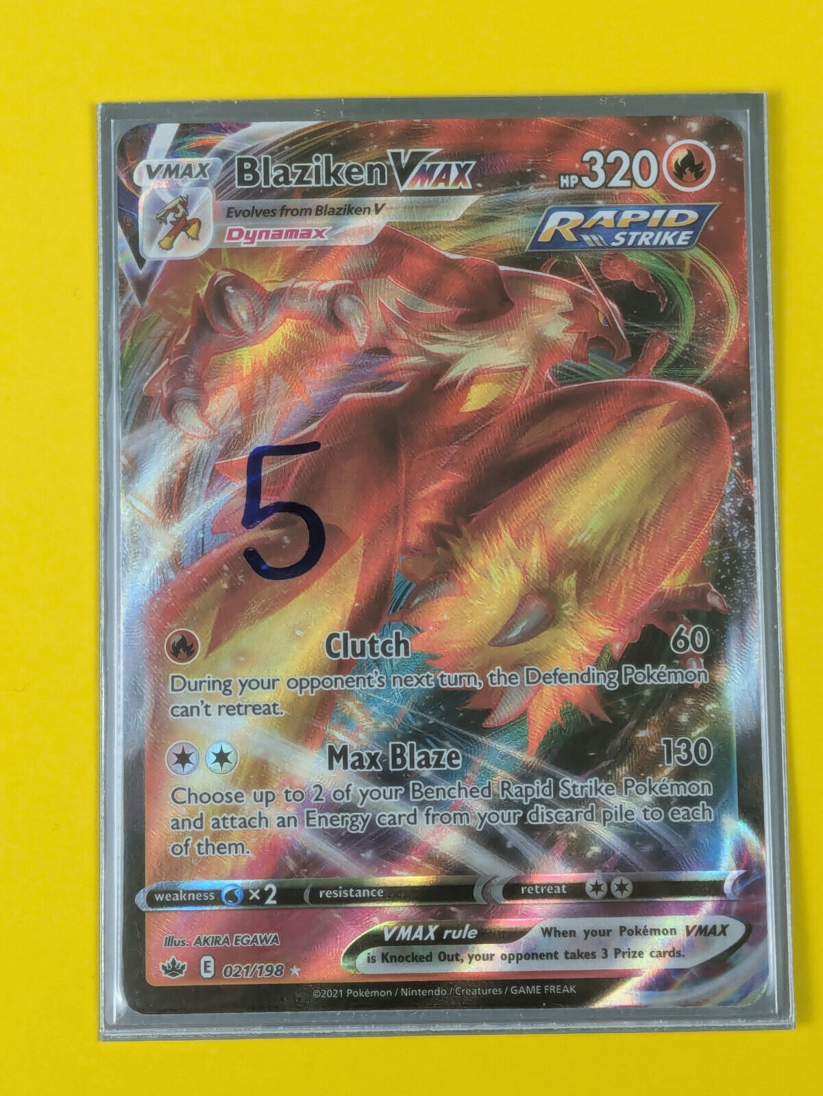 Blaziken VMAX - 021/198 - Ultra Rare Chilling Reign - Pokemon Card - NM