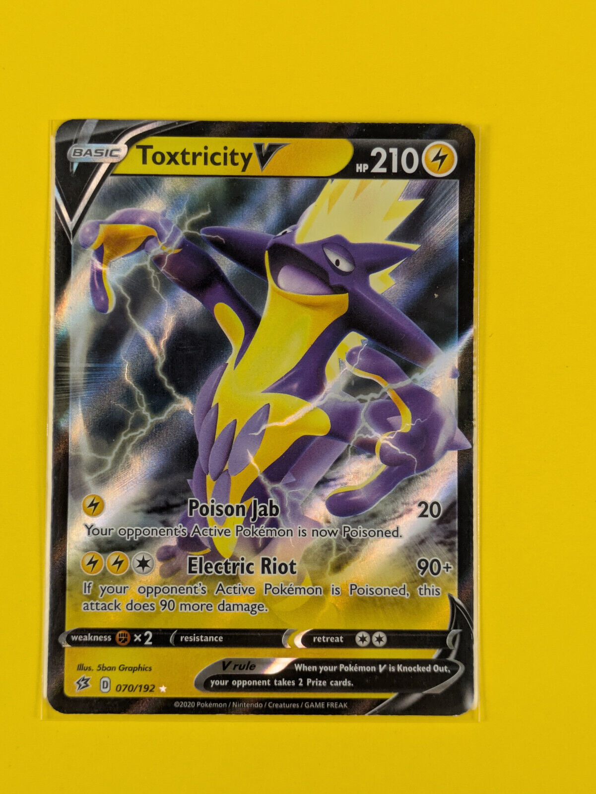 Toxtricity V - 070/192 - Ultra Rare Rebel Clash - Pokemon Card - NM