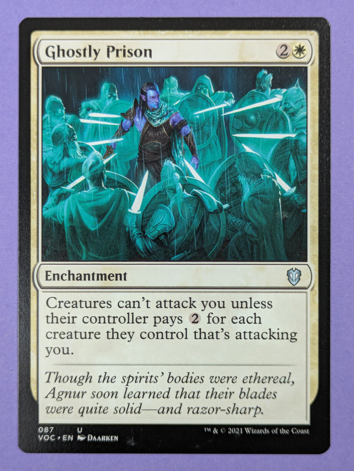 MTG Magic: Crimson Vow Commander: Ghostly Prison #087 Uncommon - NM
