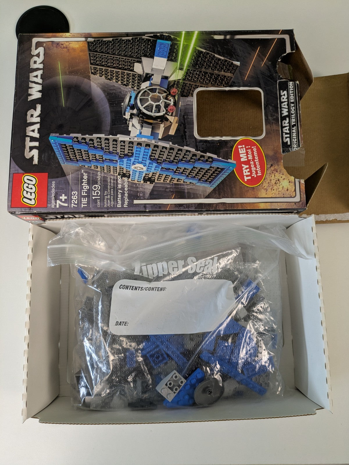 Lego Star Wars: TIE Fighter Set 7263 - (Build Only)