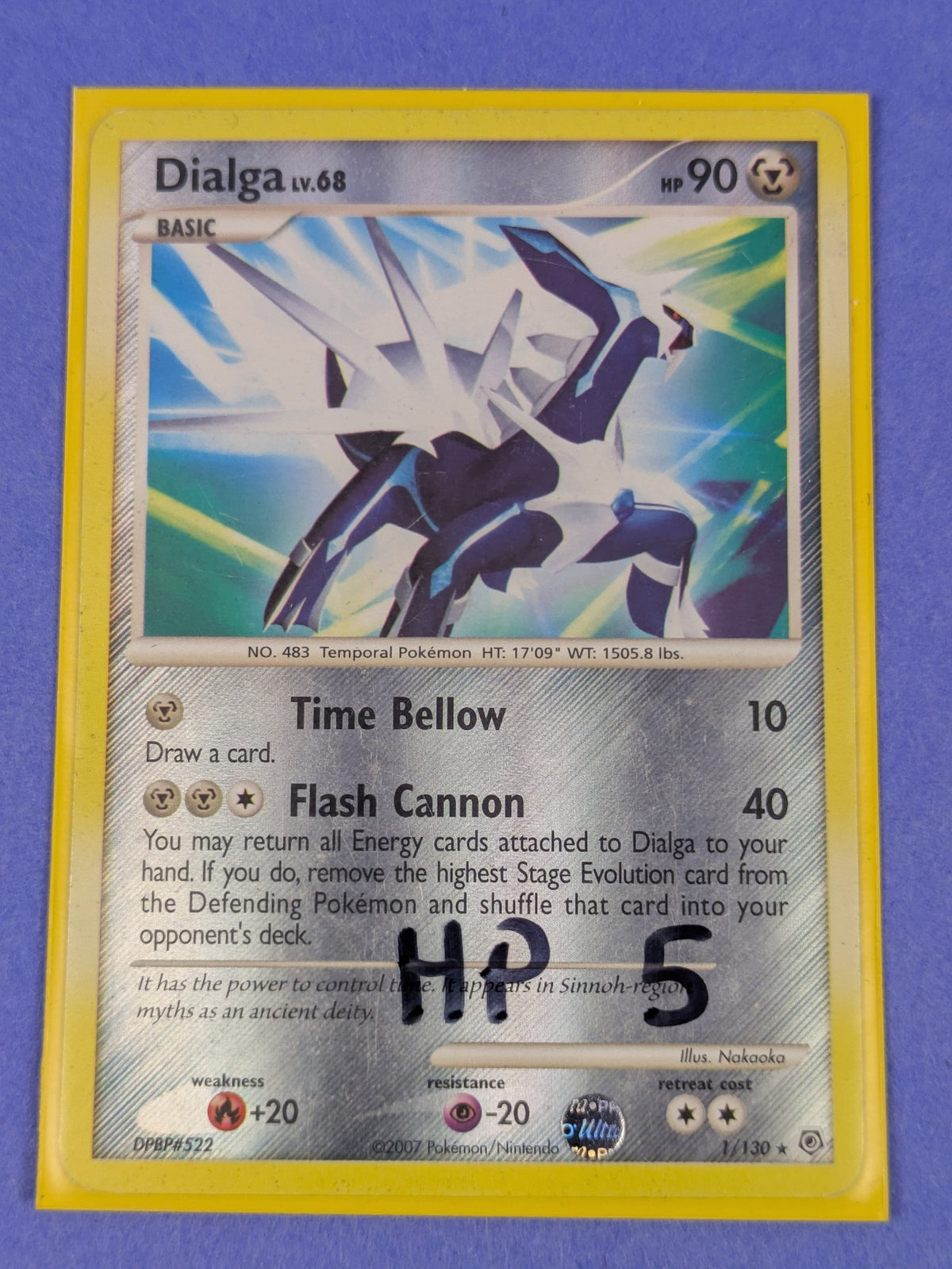 Dialga - 1/130 - Holo Rare Reverse Holo Diamond & Pearl - Pokemon Card - HP
