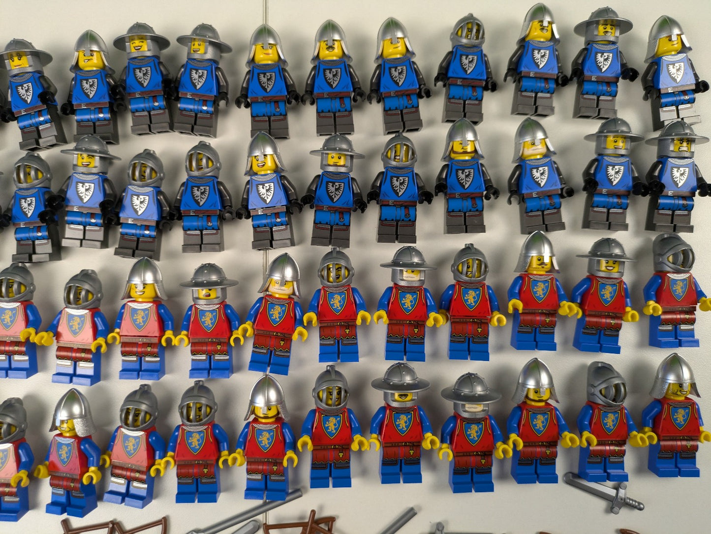 Lego Castle: 30 Black Falcons vs 30 Lion Knights Army Pack 60 Minifigures Total!
