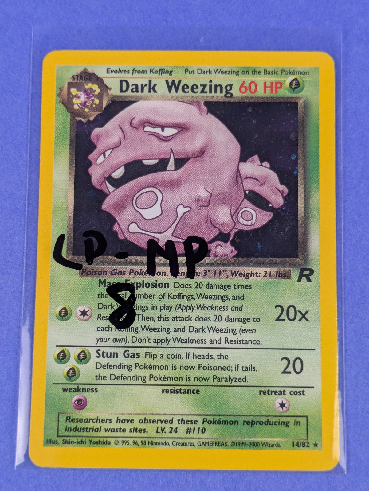 Dark Weezing - 14/82 - Holo Unlimited Team Rocket - Pokemon Card - MP