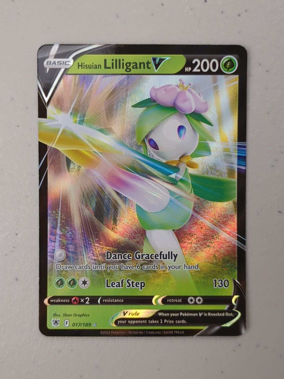 lilligant pokemon card Hisuian Lilligant V - 017/189 - Ultra Rare Astral Radiance