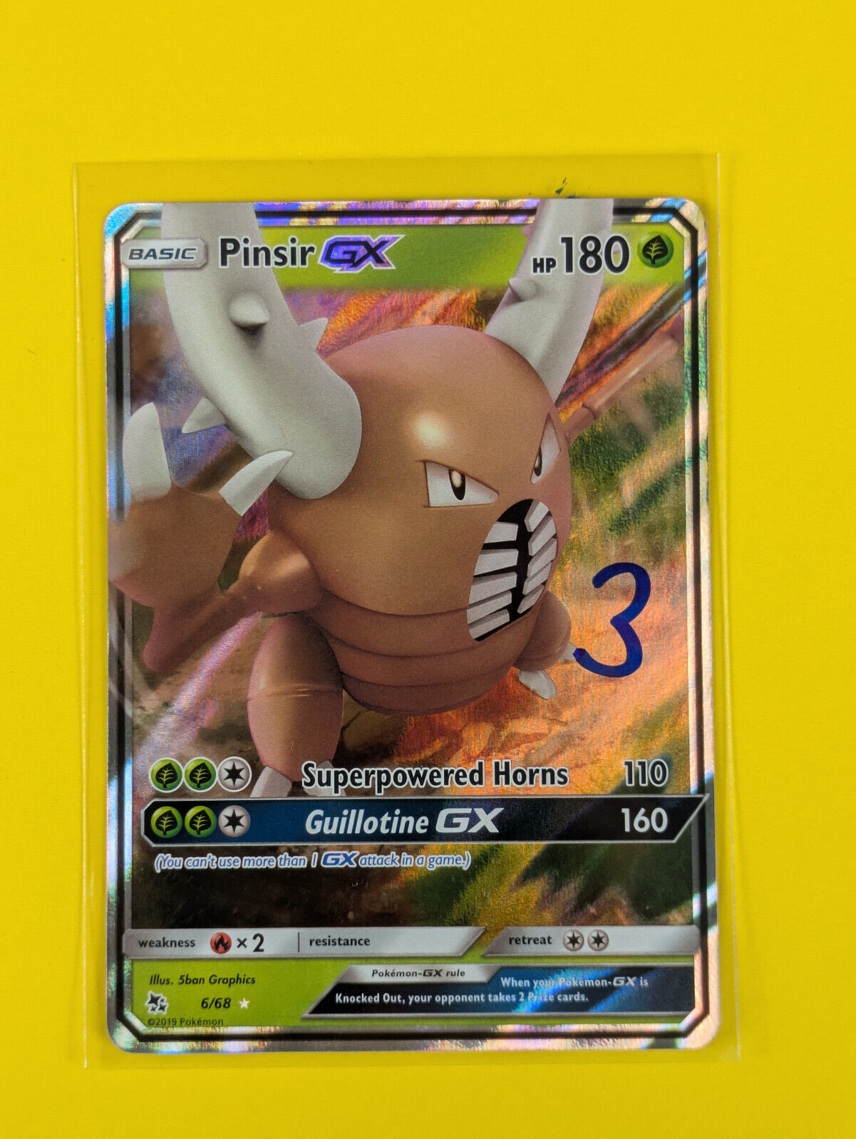 Pinsir GX - 6/68 - Ultra Rare Hidden Fates - Pokemon Card - NM