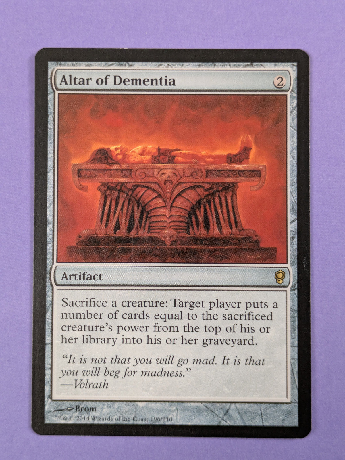 MTG Magic The Gathering: Conspiracy: Altar of Dementia Rare #196/210 - NM