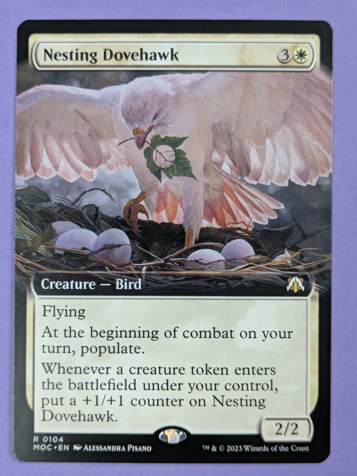 MTG Magic: March of the Machine Commander: Nesting Dovehawk #0104 Rare - NM