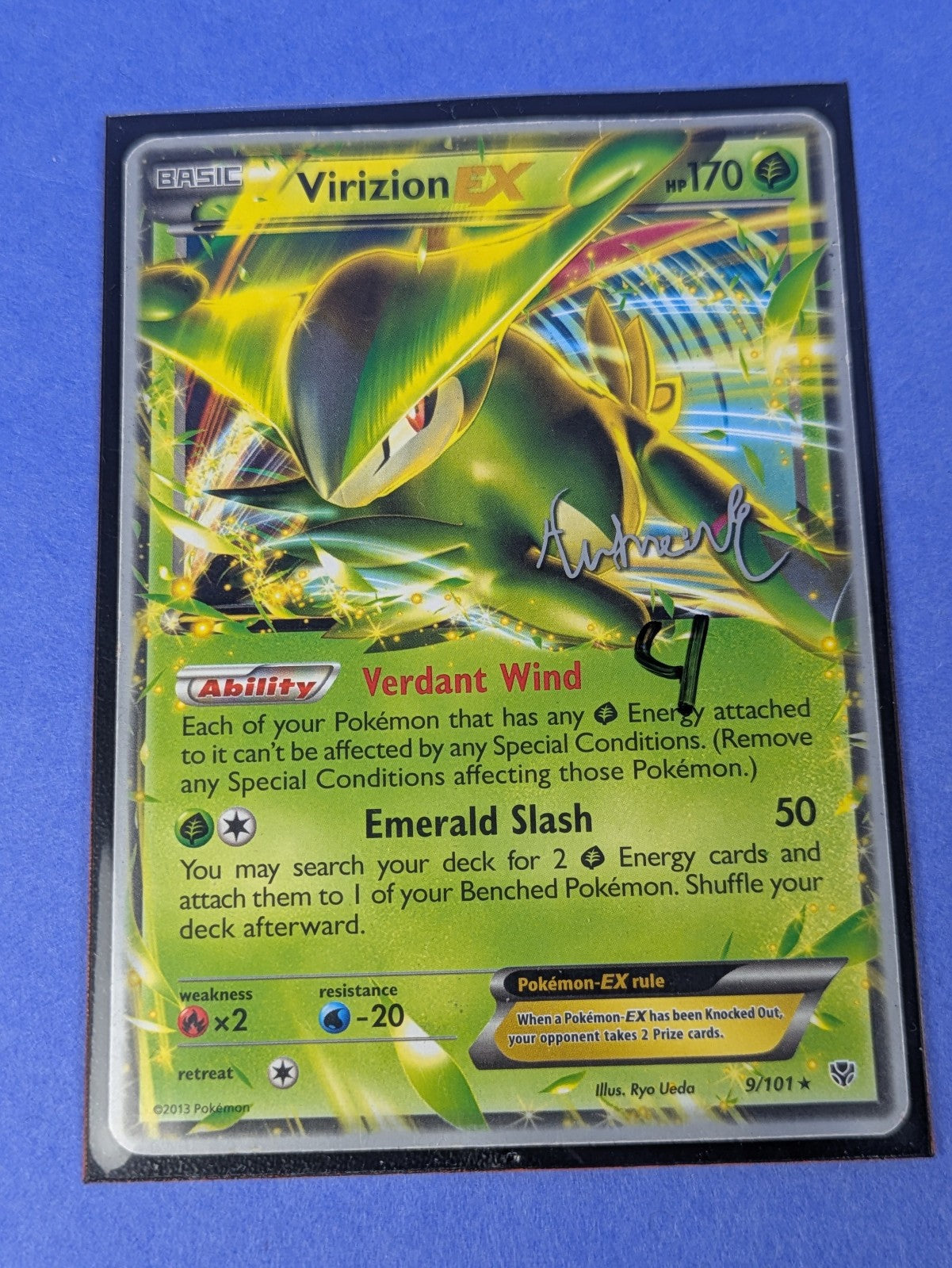 Virizion EX - 9/101 - Ultra Rare Plasma Blast World Championship - Pokemon - NM