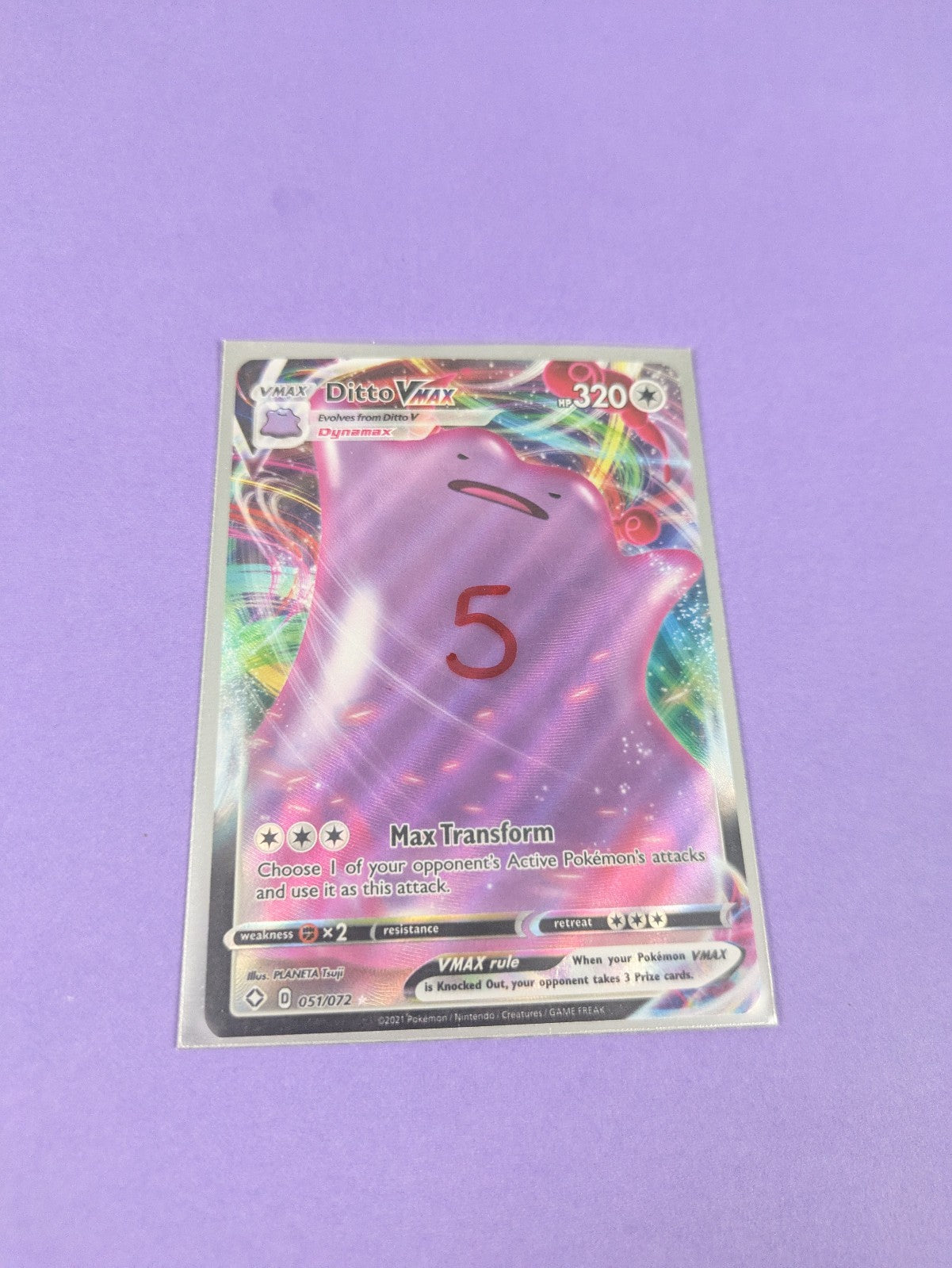 Ditto VMAX - 051/072 - Ultra Rare Shining Fates - Pokemon Card - NM
