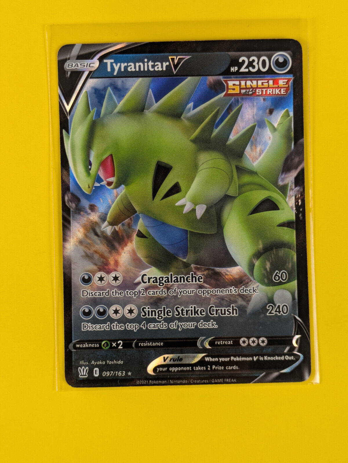 Tyranitar V - 097/163 - Ultra Rare Battle Styles - Pokemon Card - NM