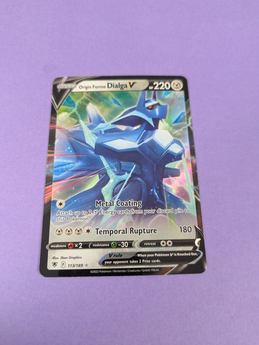 Origin Forme Dialga V - 113/189 - Ultra Rare Astral Radiance - Pokemon Card - NM