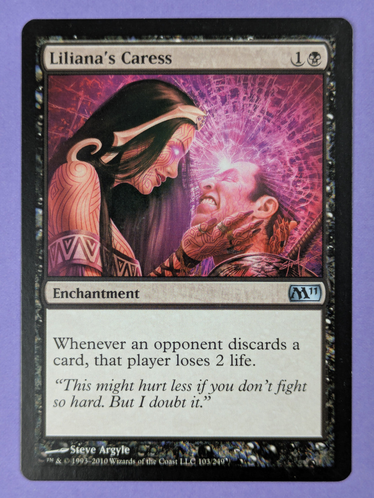 MTG Magic The Gathering: Magic 2011: Liliana's Caress #103/249 Uncommon - LP