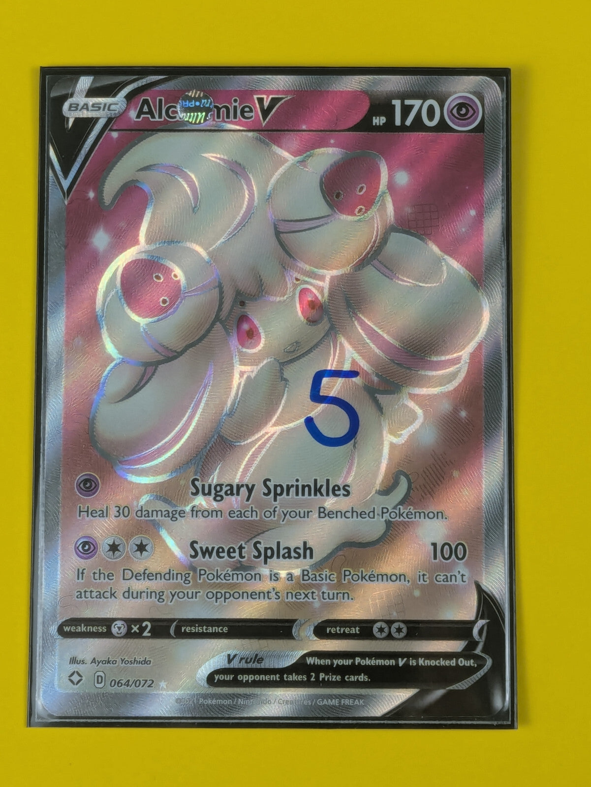 Alcremie V - 064/072 - Full Art Ultra Rare Shining Fates - Pokemon Card - NM