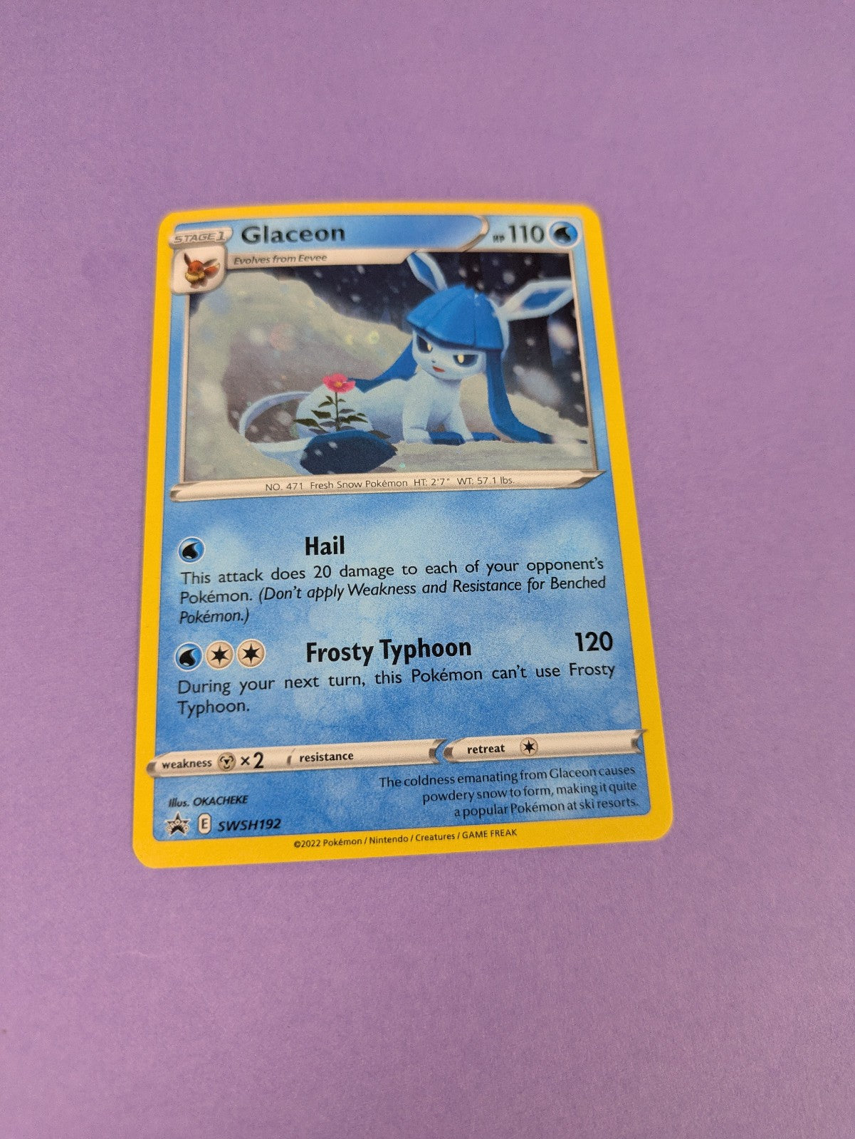 Glaceon - SWSH192 - Holo Promo Sword & Shield Promos  - Pokemon Card - LP