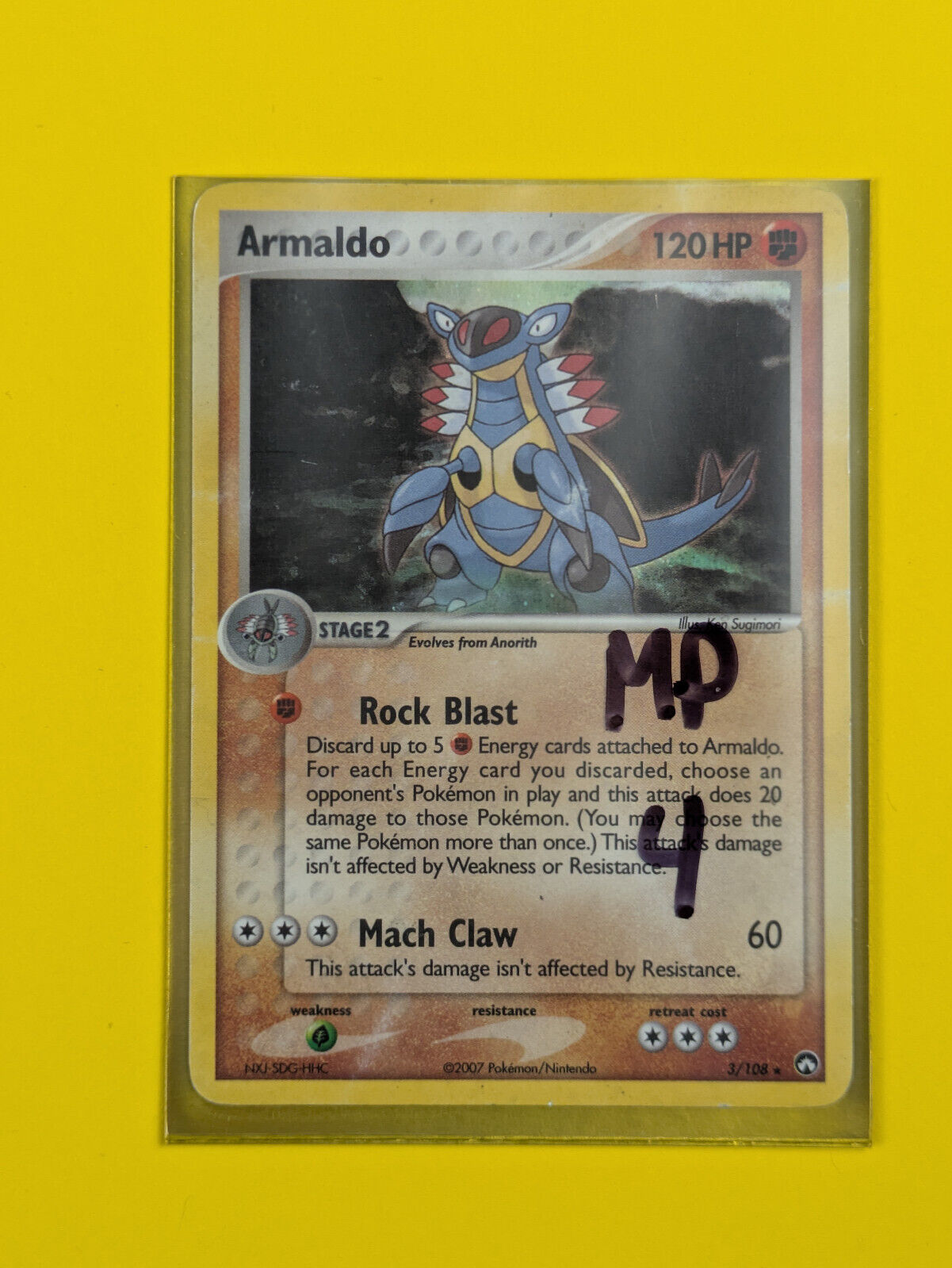 Armaldo - 3/108 - Holo Rare Power Keepers - Pokemon Card - MP