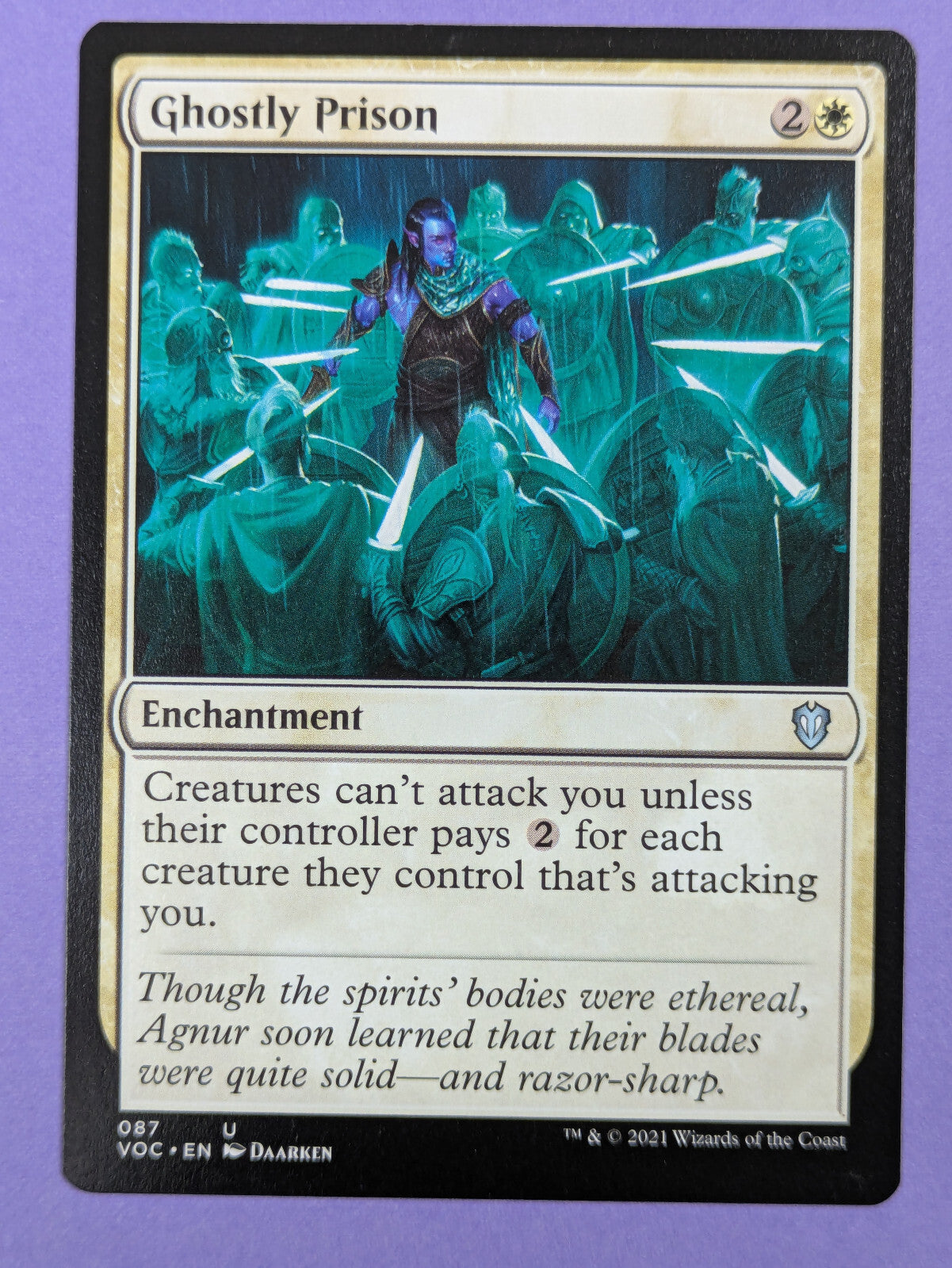 MTG Magic: Crimson Vow Commander: Ghostly Prison #087 Uncommon - NM