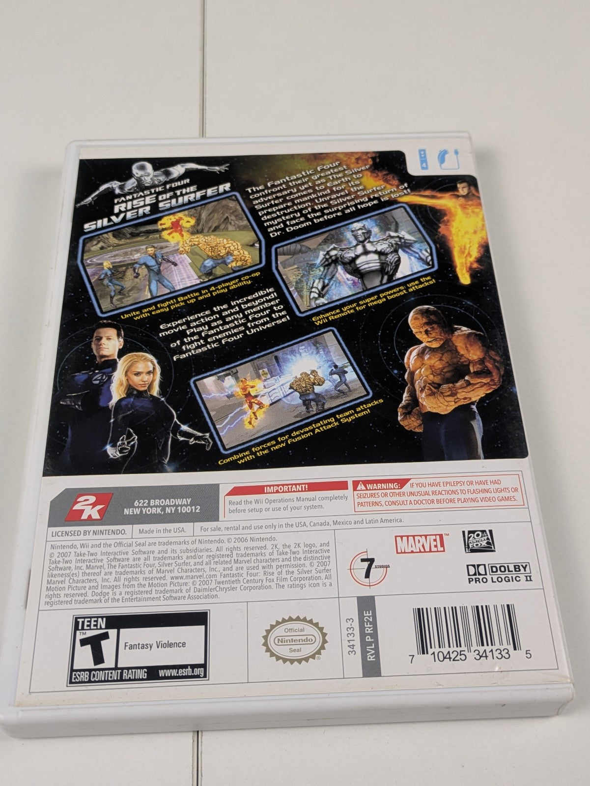 Fantastic Four: Rise of the Silver Surfer (Nintendo Wii, 2007) CIB