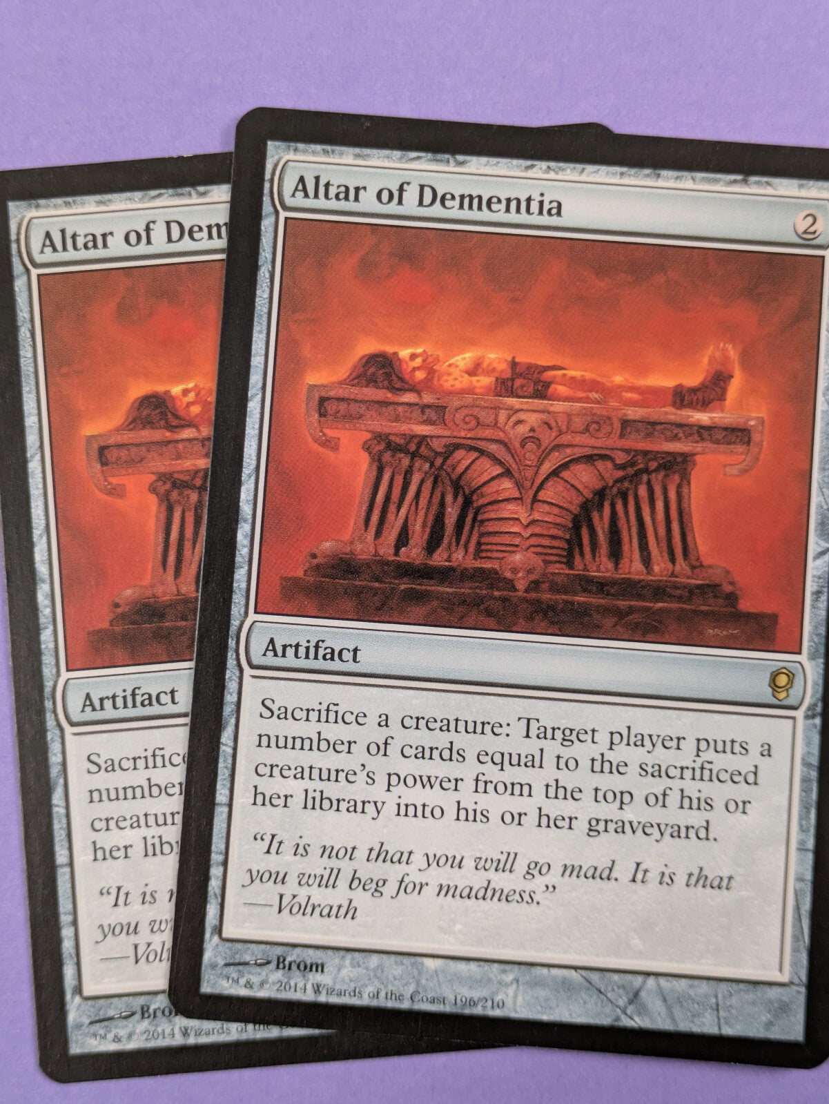 MTG Magic The Gathering: Conspiracy: Altar of Dementia Rare #196/210 - NM