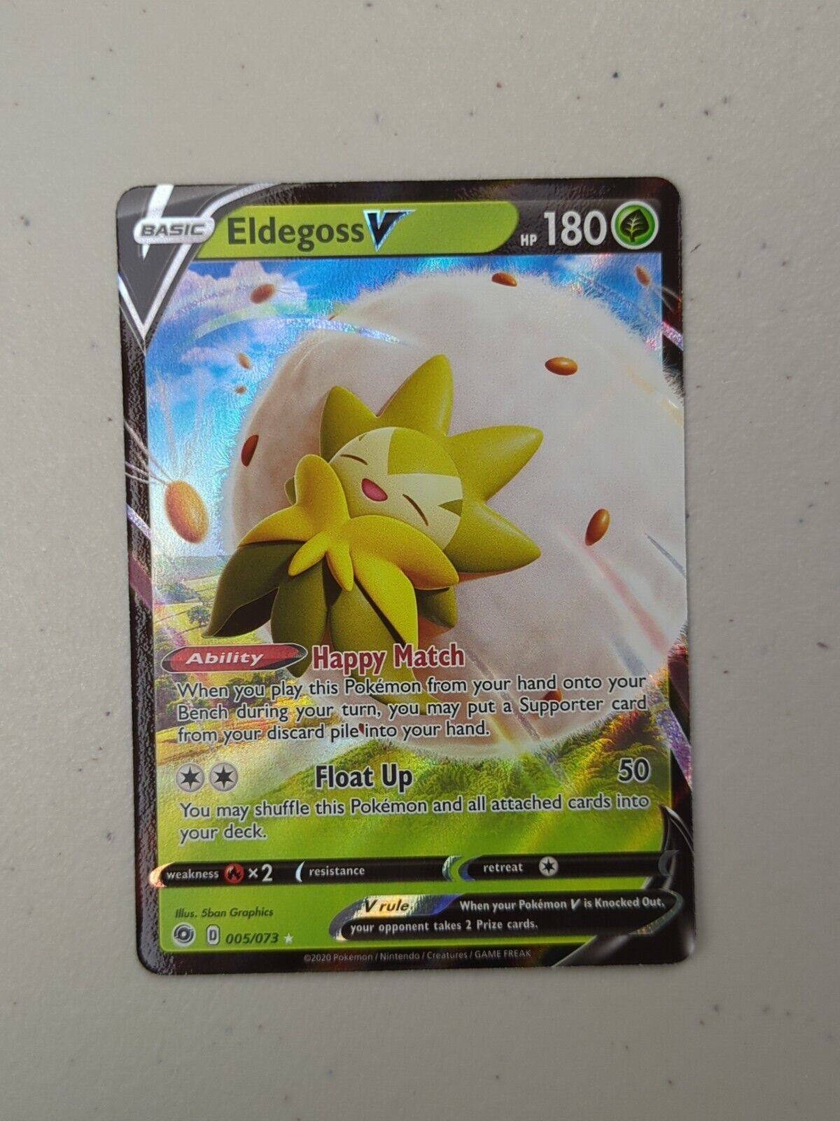 Eldegoss V - 005/073 - Ultra Rare Champion's Path - Pokemon Card - NM Collector's Kingdom Eldegoss V - 005/073 - Ultra Rare Champion's Path - Pokemon Card - NM Collector's Kingdom