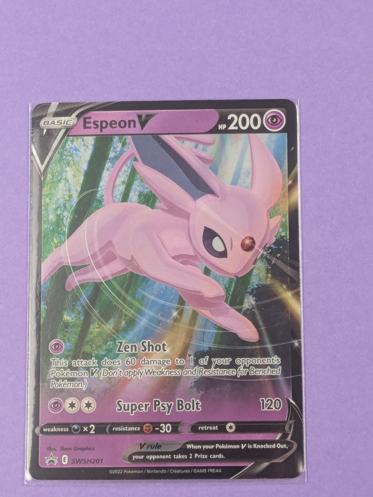 Espeon V - SWSH201 - Promo Sword & Shield Promos- Pokemon Card - NM Collector's Kingdom Espeon V - SWSH201 - Promo Sword & Shield Promos- Pokemon Card - NM Collector's Kingdom